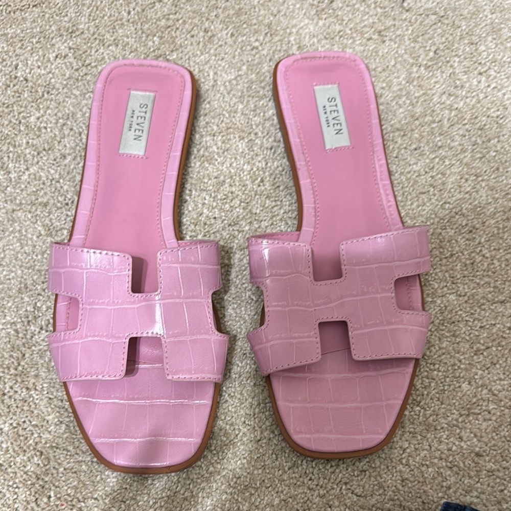 Steven by Steven Madden New York Pink Slide Sandals